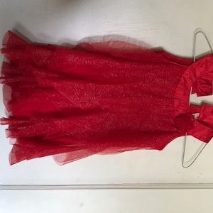 Girls red party dress